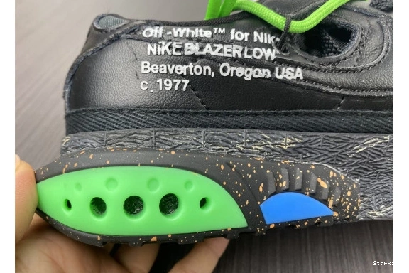 O-W Low Nike Green Blazer x Electro DH7863-001 Black 0910